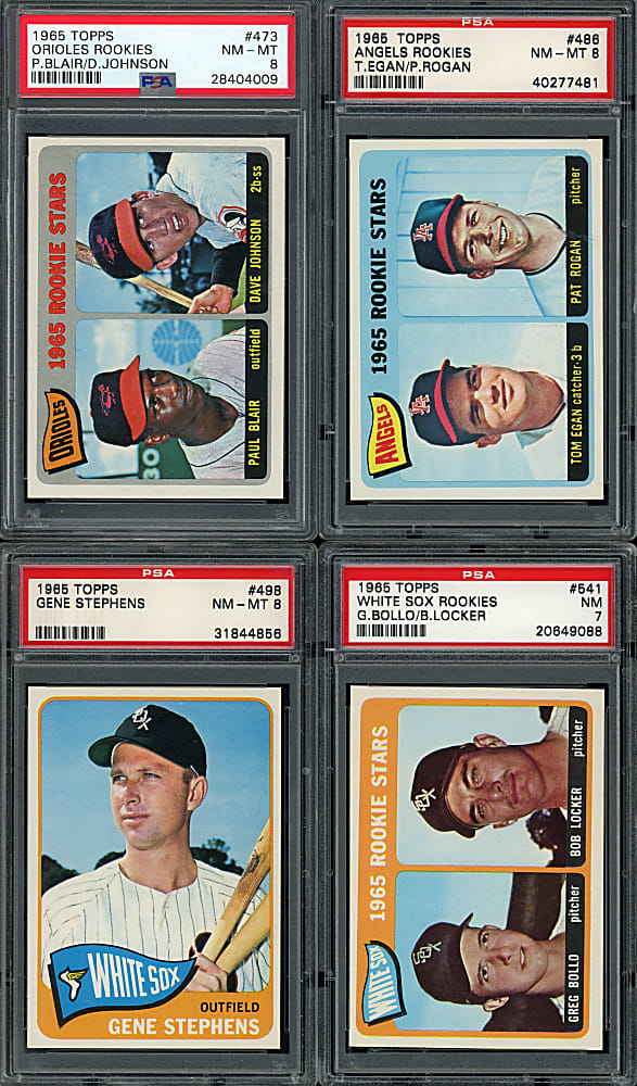 1965 Topps Partial Set (522/598) with Several Hall of Famers & (7) Graded