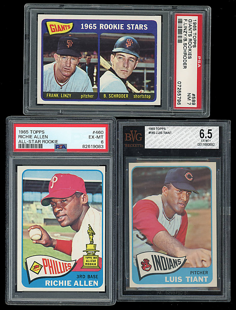 1965 Topps Partial Set (522/598) with Several Hall of Famers & (7) Graded