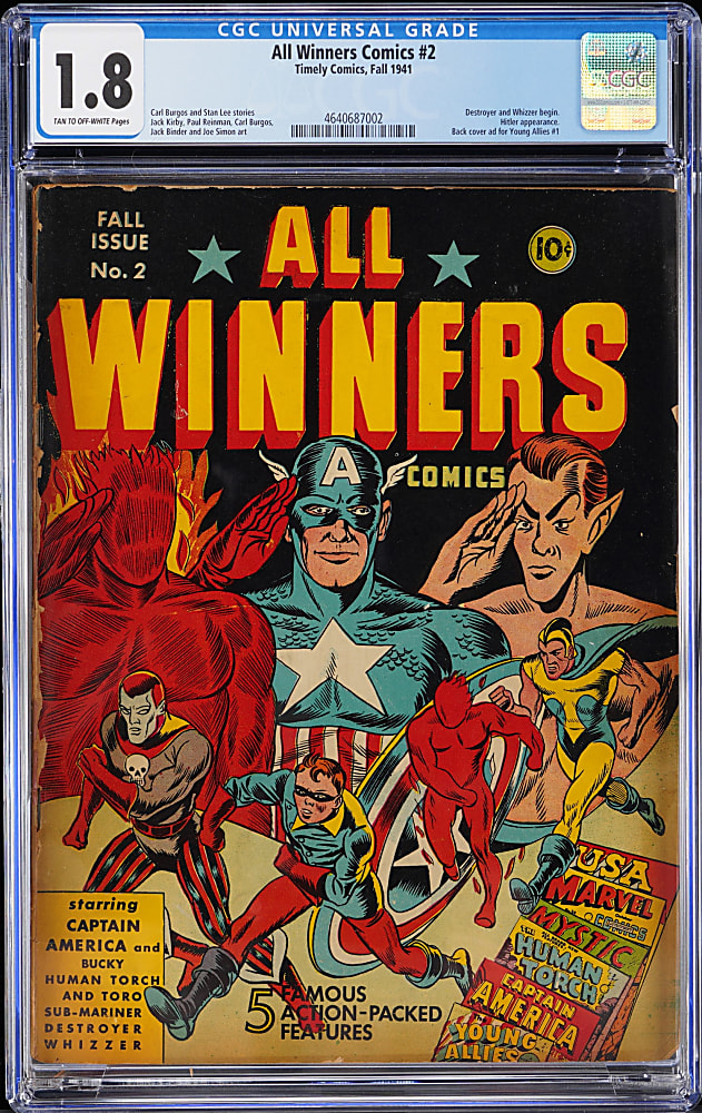 1941 Timely Comics All Winners #2 - CGC 1.8
