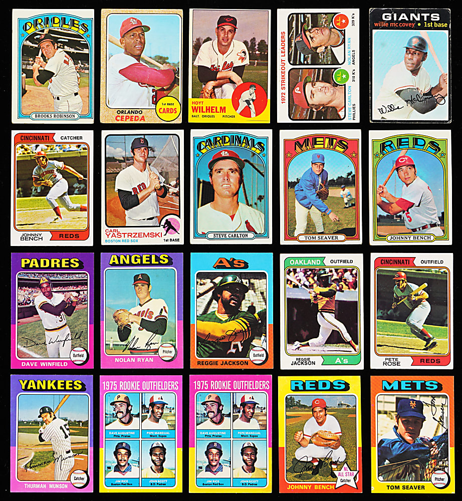 1909-1979 Baseball Hall of Fame & Star Collection (306) with Aaron, Mays & Ryan