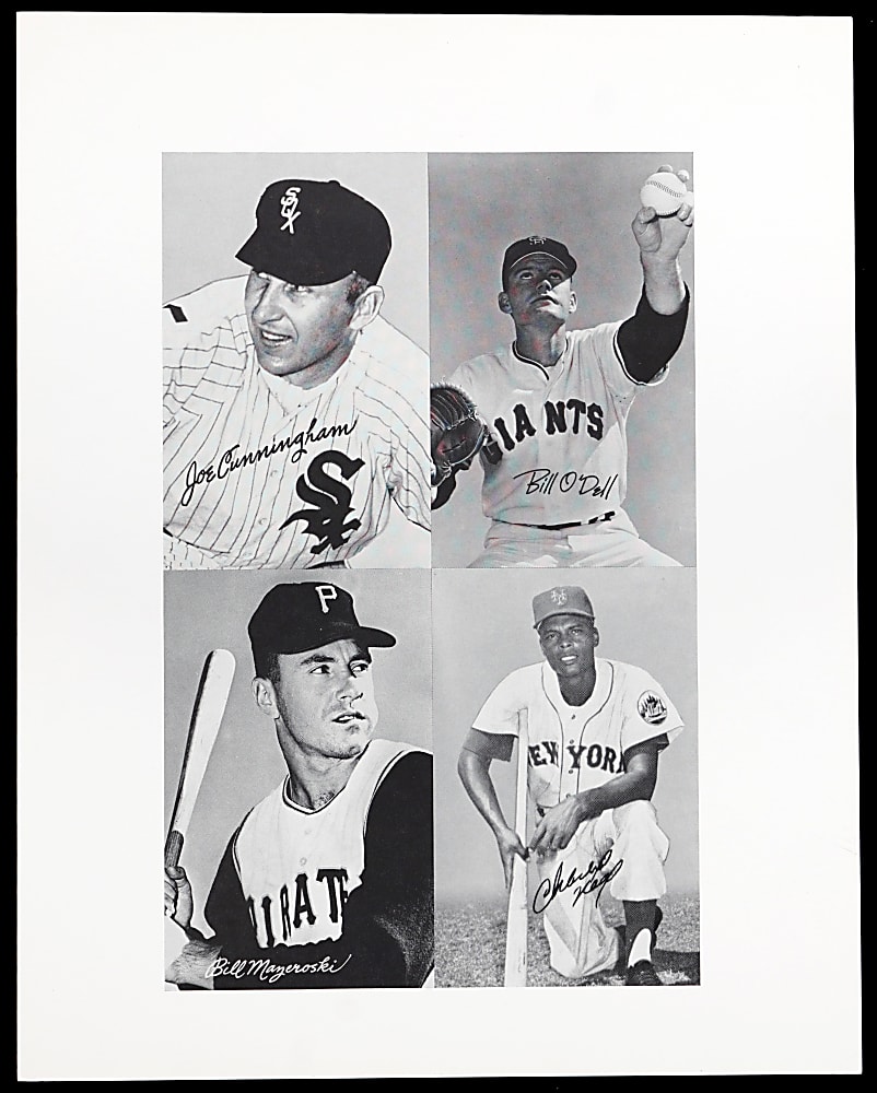1947-1966 Exhibits 4-Card Proof Sheet with Bill Mazeroski