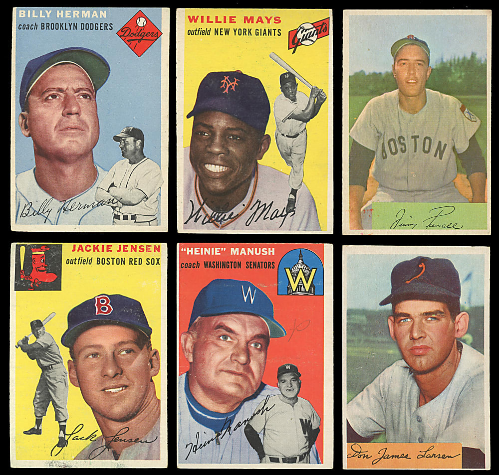 1954 Topps & Bowman Collection (189) with 1954 Topps #90 Willie Mays