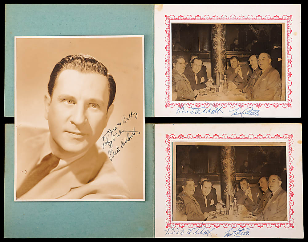 1940s-1950s Abbott and Costello Signed Photographs (4)