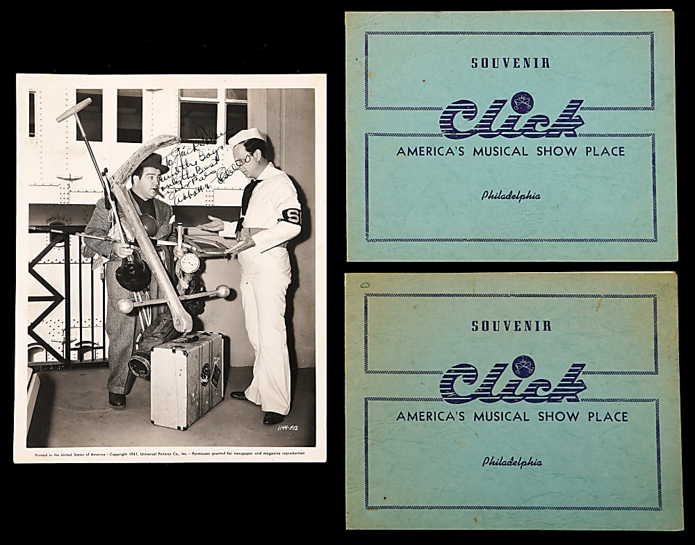 1940s-1950s Abbott and Costello Signed Photographs (4)