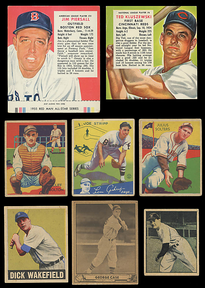 1909-1956 Baseball Shoebox Collection (255) with (7) Hall of Famers & Tougher Types