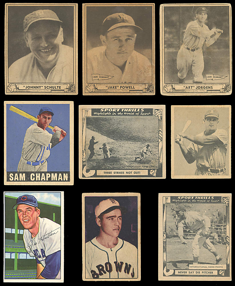 1909-1956 Baseball Shoebox Collection (255) with (7) Hall of Famers & Tougher Types