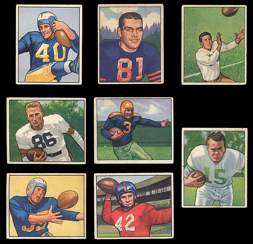 1950 Bowman Football Partial Set (80/144) with Hall of Famers & Stars