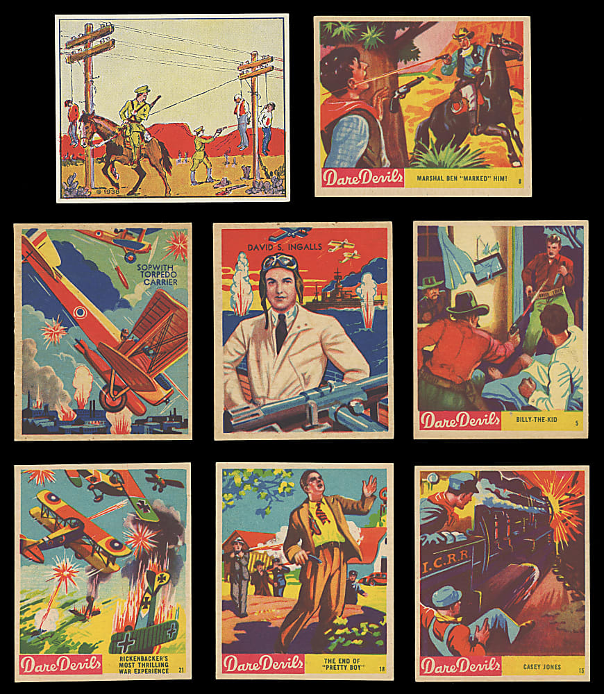 1933-1940 Non-Sport Collection (38) with Sky Birds, G-Men, Horrors of War & Lone Ranger - All Clean!