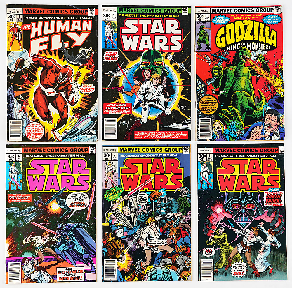 1970s-1980s Comic Book Treasure Chest (40) with Star Wars #1 & (5) Spider-Woman #1
