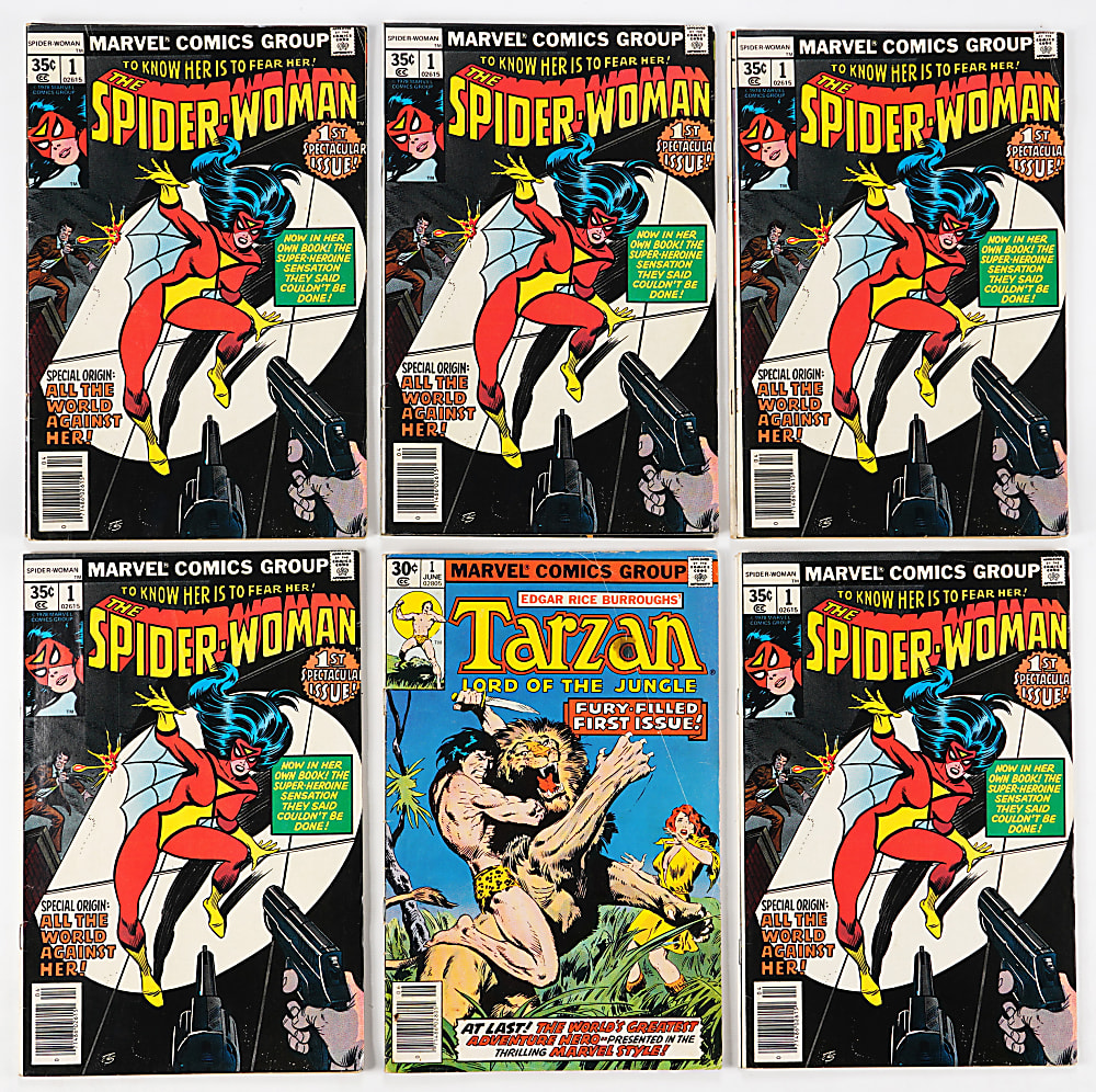 1970s-1980s Comic Book Treasure Chest (40) with Star Wars #1 & (5) Spider-Woman #1