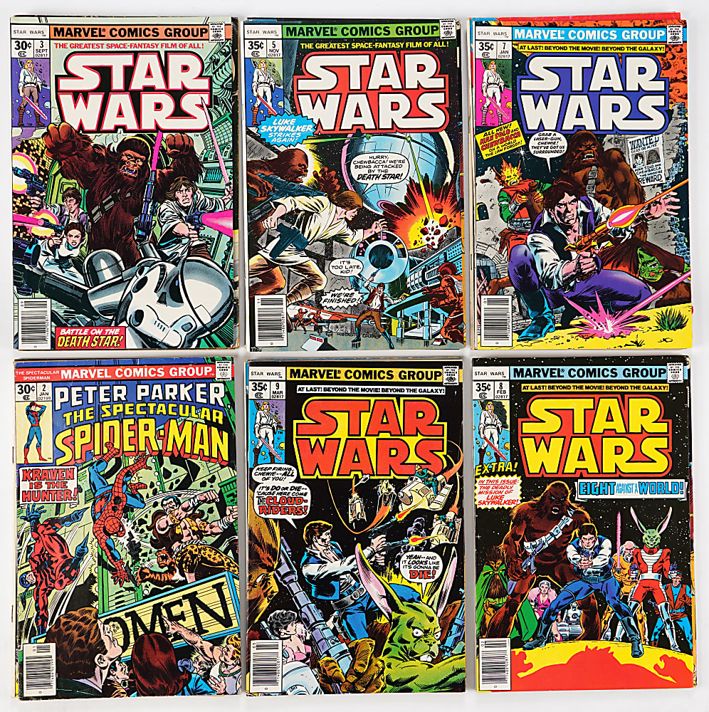 1970s-1980s Comic Book Treasure Chest (40) with Star Wars #1 & (5) Spider-Woman #1