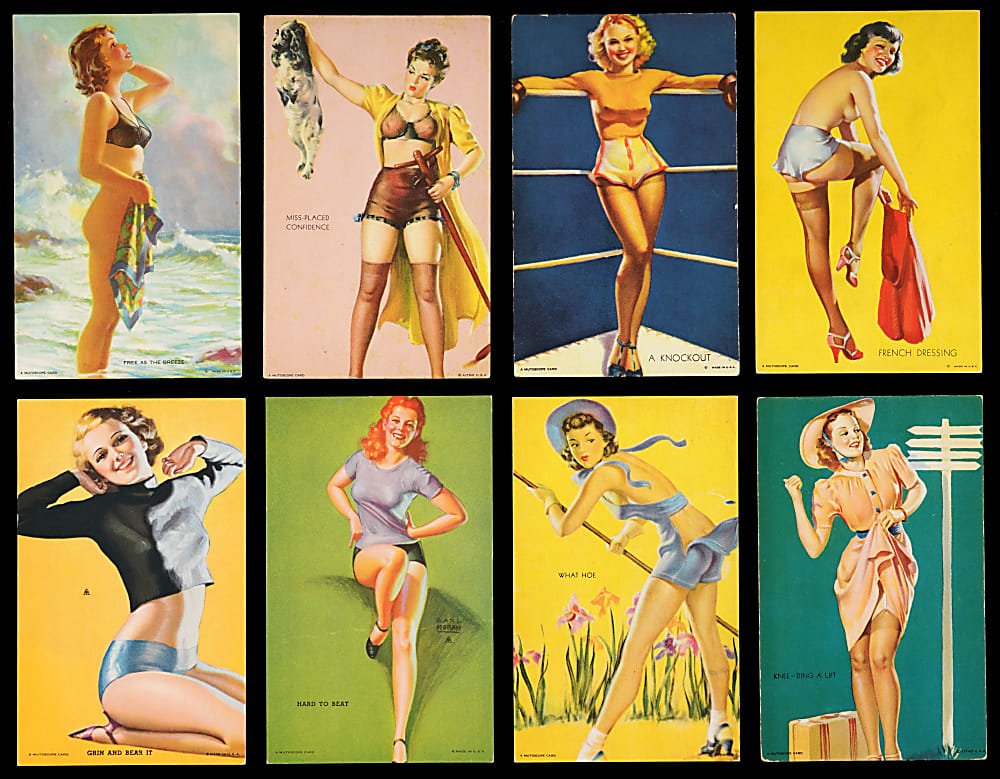 1940-1943 Mutoscope Pin-Up Girls Collection (64) with All-American Girls & Glorified Glamour Girls Partial Sets