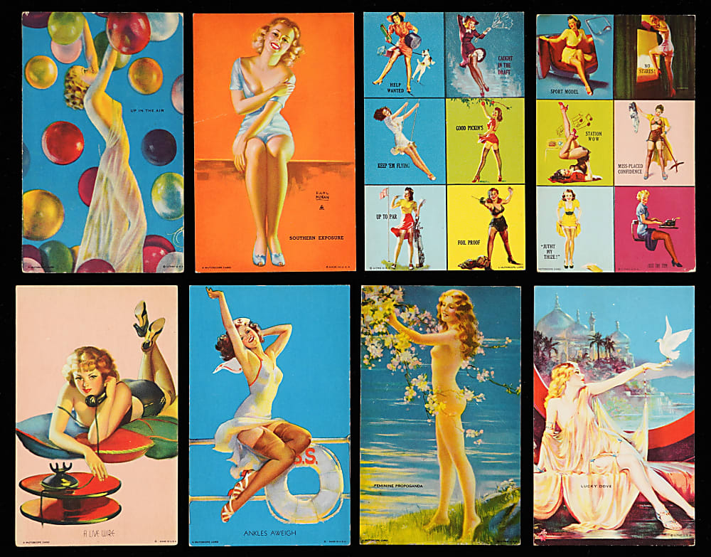 1940-1943 Mutoscope Pin-Up Girls Collection (64) with All-American Girls & Glorified Glamour Girls Partial Sets