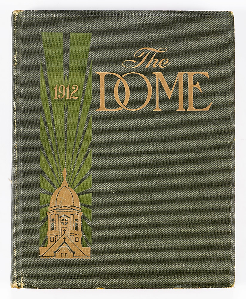 1912 University of Notre Dame Yearbook with Knute Rockne