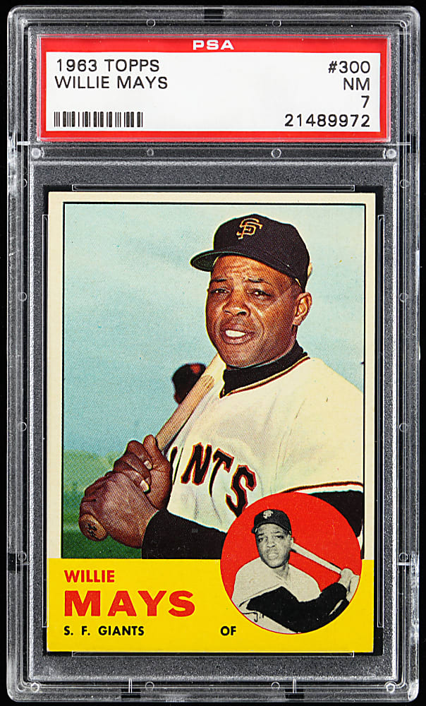1963 Topps #300 Willie Mays PSA NM 7