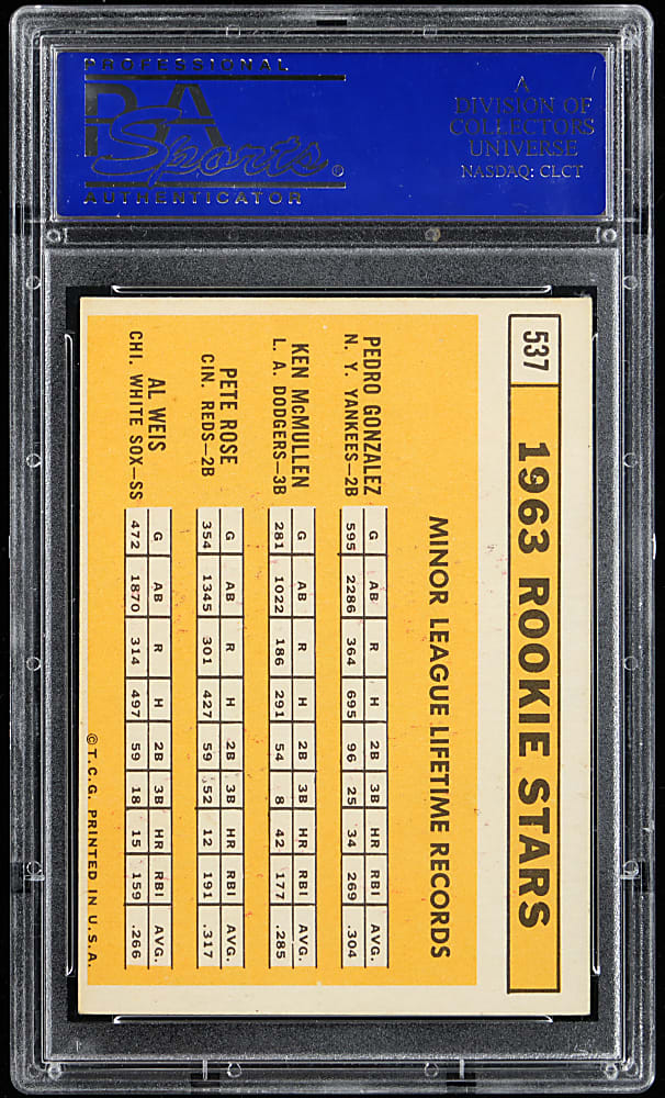 1963 Topps #537 Pete Rose Rookie PSA EX 5
