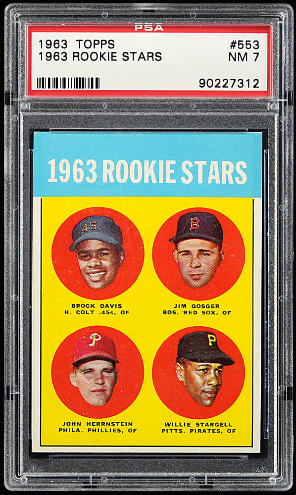 1963 Topps #553 Willie Stargell Rookie PSA NM 7