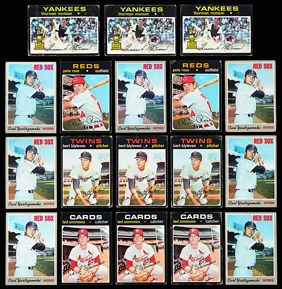 1970 & 1971 Topps Collection (1,350+) with (145+) Hall of Famers