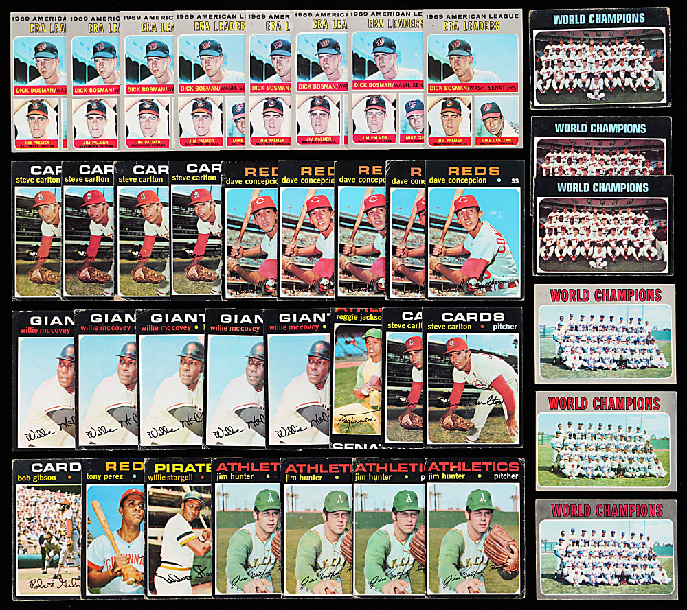 1970 & 1971 Topps Collection (1,350+) with (145+) Hall of Famers