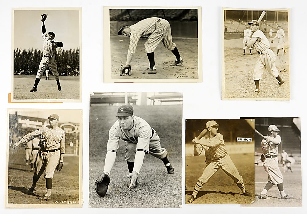 1920s-1940s Vintage Baseball Photo Collection (7) with Ross Youngs, Frankie Frisch & Goose Goslin