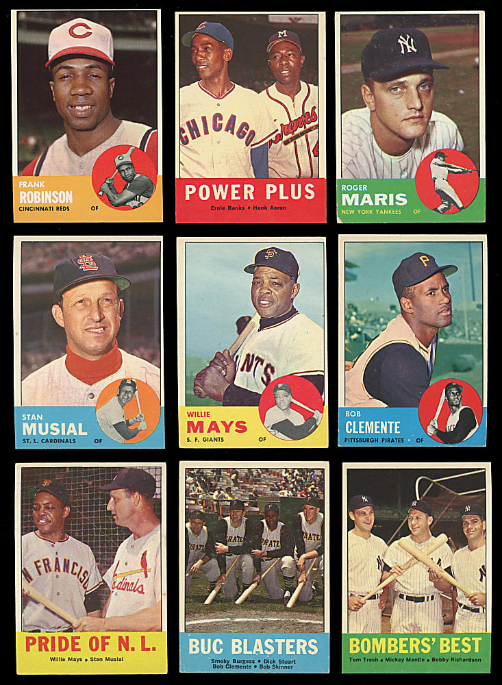 1963 Topps Near Complete Set (546/576) with Key Hall of Famers