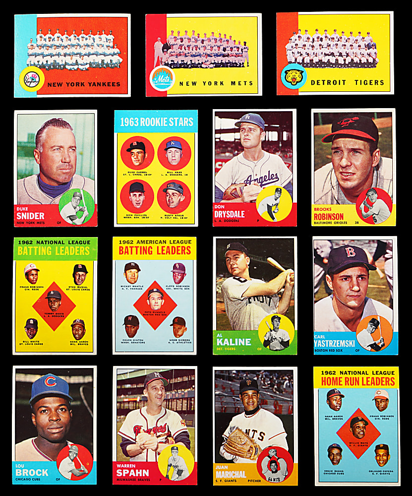 1963 Topps Near Complete Set (546/576) with Key Hall of Famers