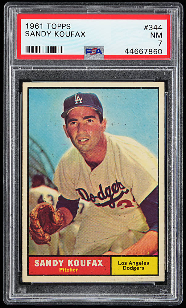 1961 Topps #344 Sandy Koufax PSA NM 7