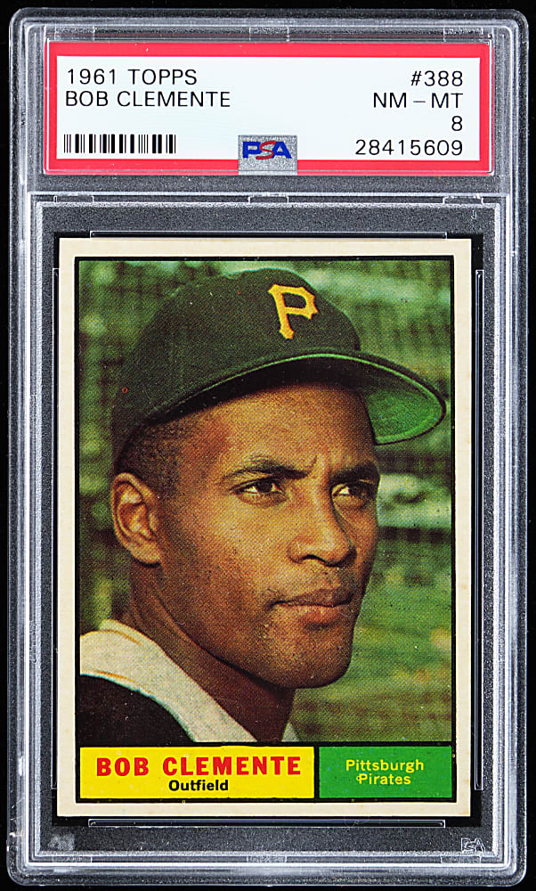 1961 Topps #388 Roberto Clemente PSA NM-MT 8