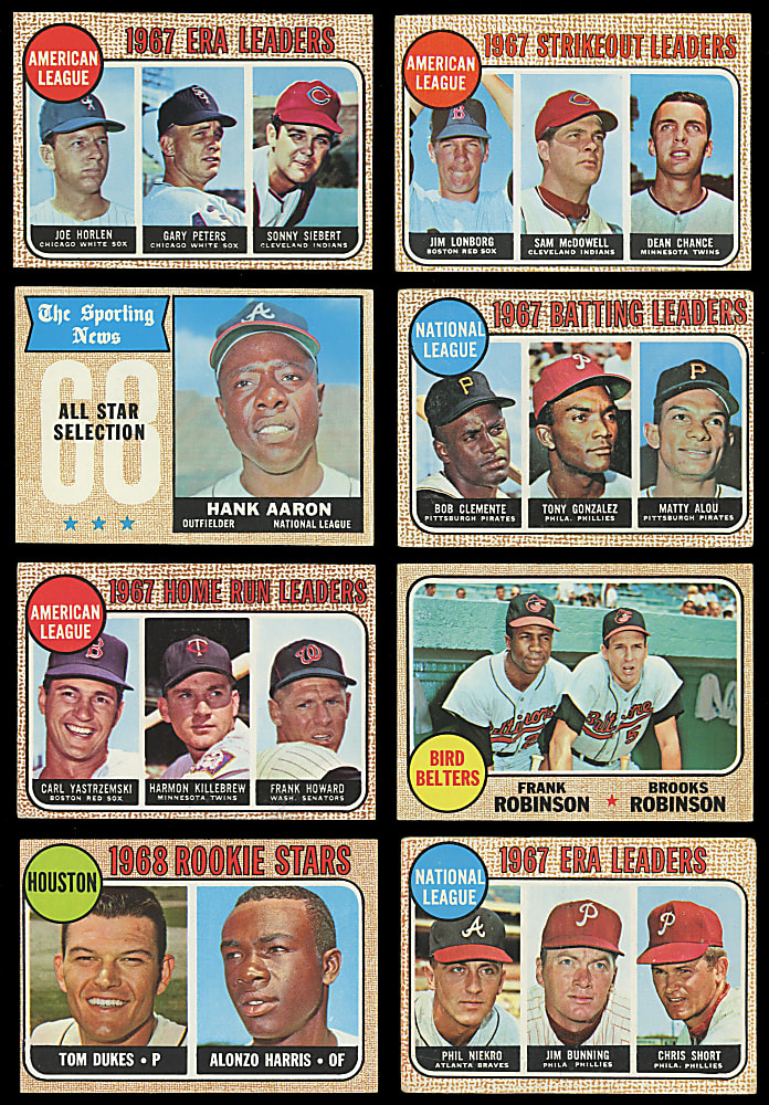 1968 Topps Partial Set (299/598) with Mickey Mantle & Willie Mays