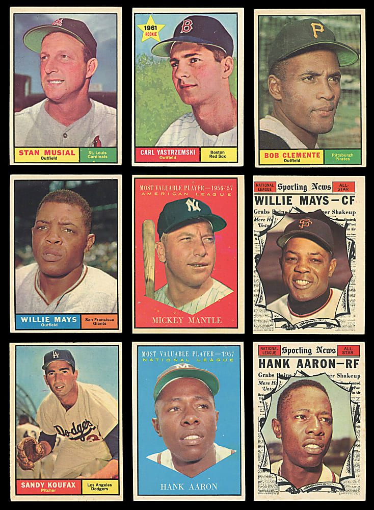 1961 Topps Near Complete Set (559/587) with Several Hall of Famers & (3) PSA Graded