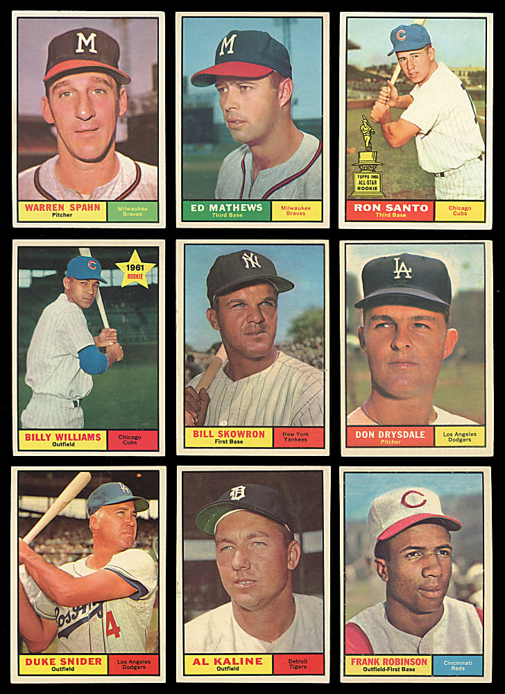 1961 Topps Near Complete Set (559/587) with Several Hall of Famers & (3) PSA Graded