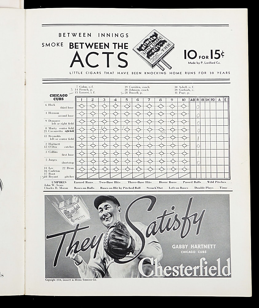 1936, 1938 & 1943 World Series New York Yankees Program Trio with 1936 Lou Gehrig Home Run