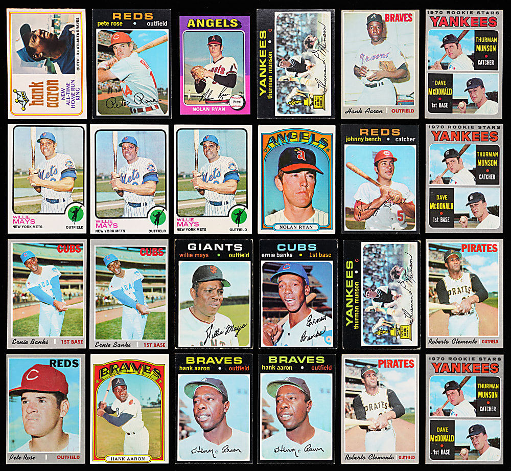 1970-1977 Topps & O-Pee-Chee Hall of Fame and Star Collection (307) - Loaded with Aaron, Clemente & Mays!