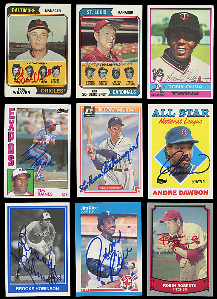 1960s-Modern Signed Baseball Card Collection (450+) with (25+) Hall of Famers Including Tony Gwynn & Tom Seaver