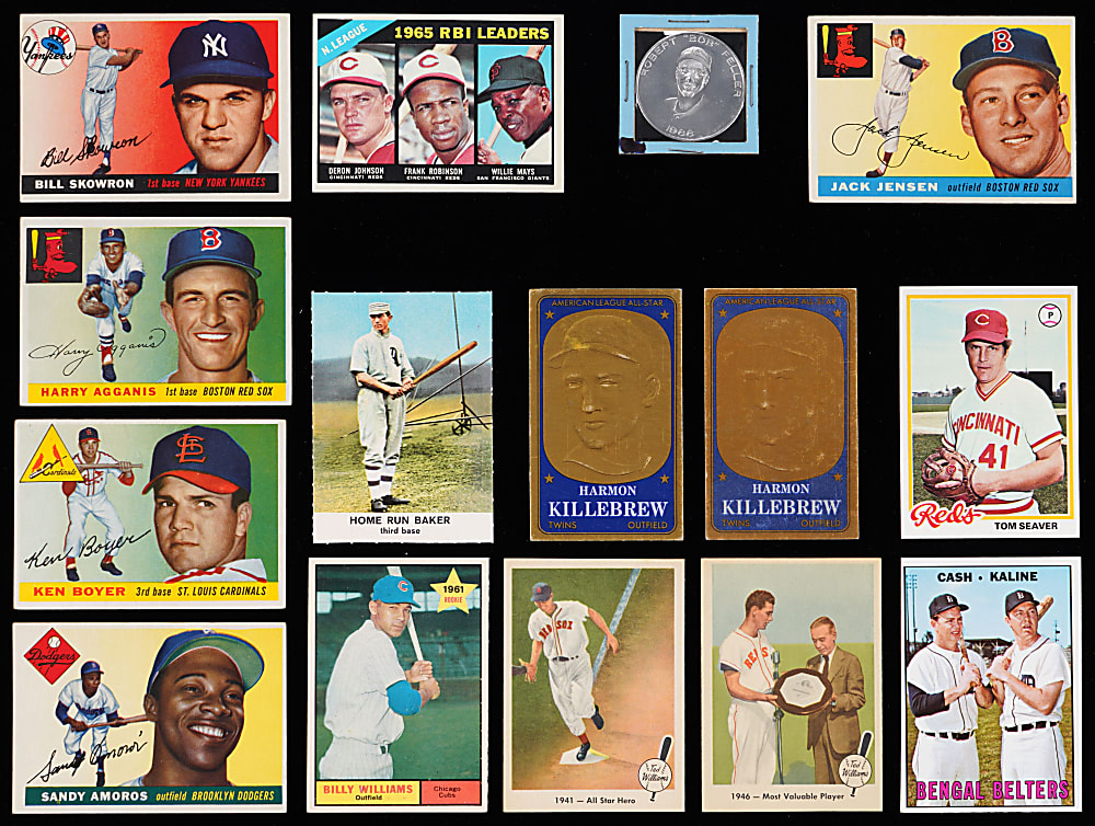 1952-1978 Baseball Shoebox Collection (266) with (125) 1955 Topps & (50+) Hall of Famers