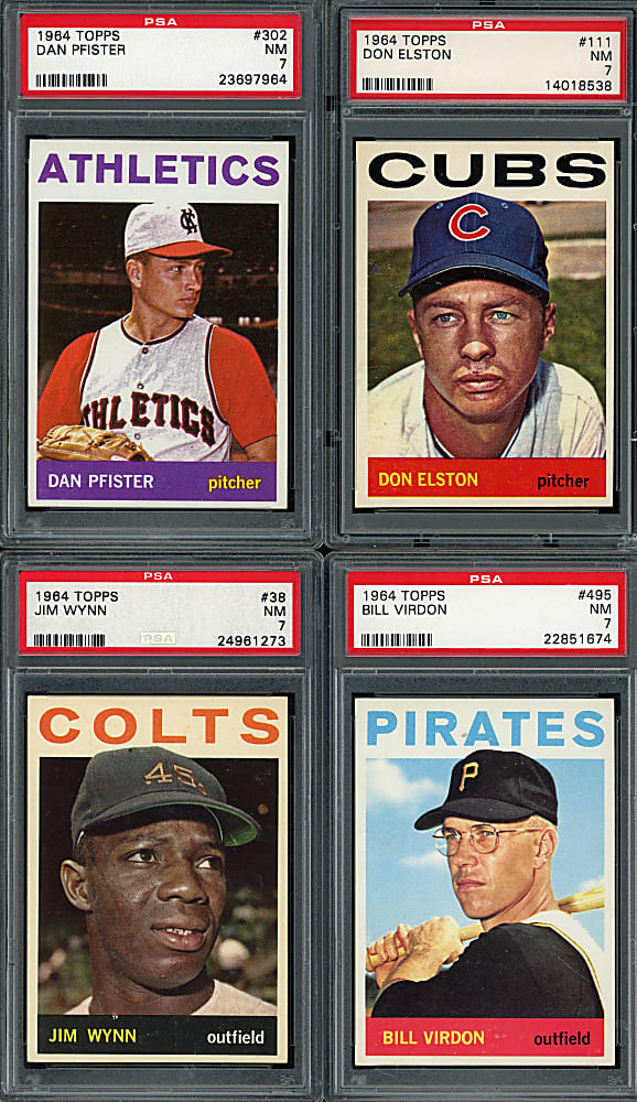 1964 Topps Partial Set (495/587) with Several Hall of Famers & (16) Graded - Clean!