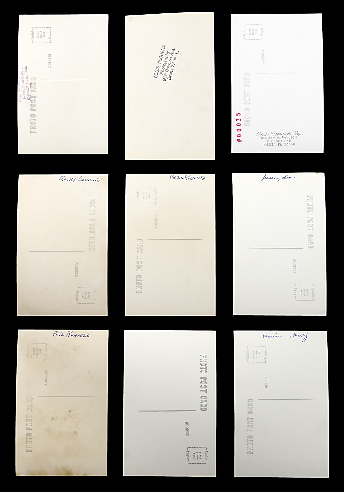 1950s-1970s Kodak Photo Postcards Collection (56) with Various Photographer Stamps & Several Hall of Famers