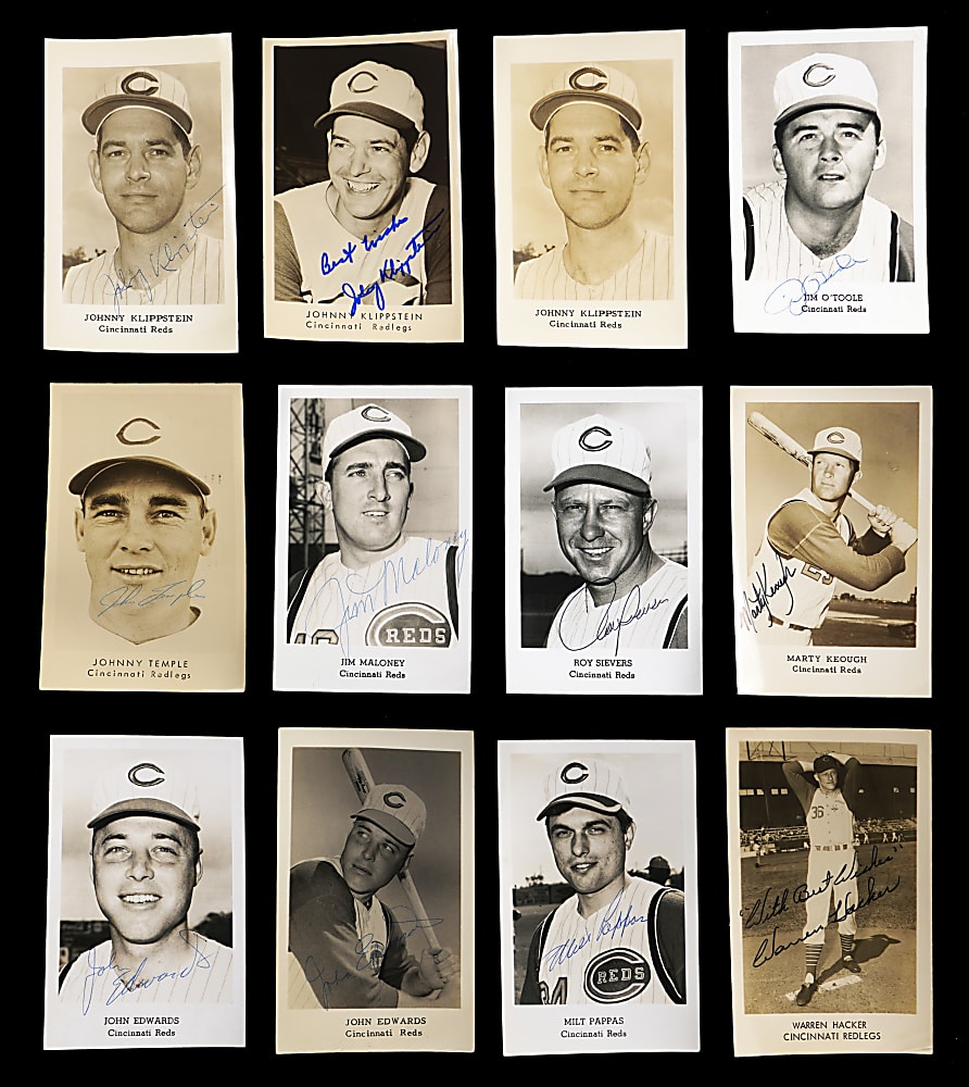 1950s-1970s Cincinnati Reds Team-Issued/Postcard Collection (44) with (26) Signed & Tough Frankie Robinson Example