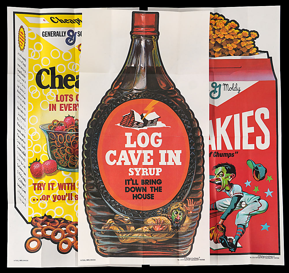 1973-1974 Topps Wacky Packages Posters High-Grade Collection (79) with Complete Set (24/24) Including #21 Cheapios, #23 Weakies & (55) Duplicates