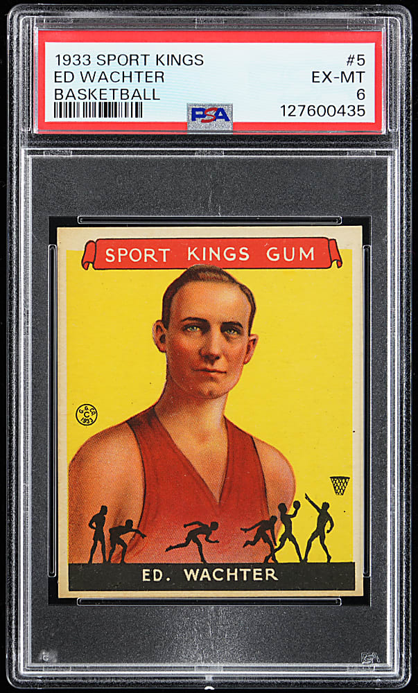 1933 Sport Kings Gum #5 Ed Wachter PSA EX-MT 6