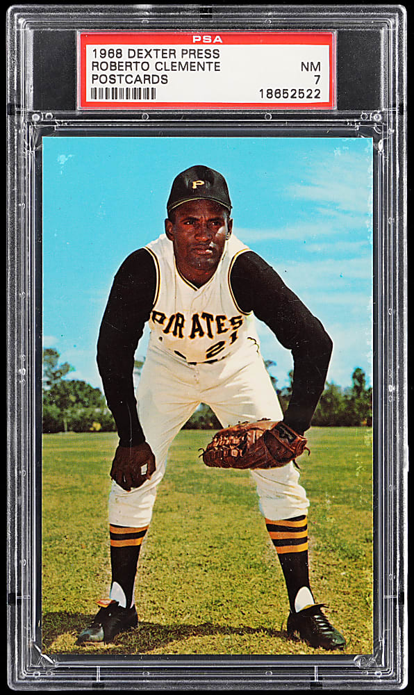 1968 Dexter Press Postcards Roberto Clemente PSA NM 7