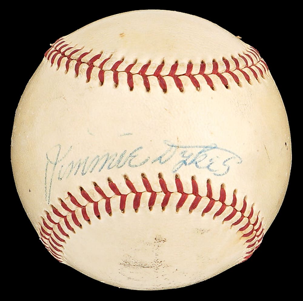 Tough Jimmie Dykes Single-Signed OAL/Harridge Baseball