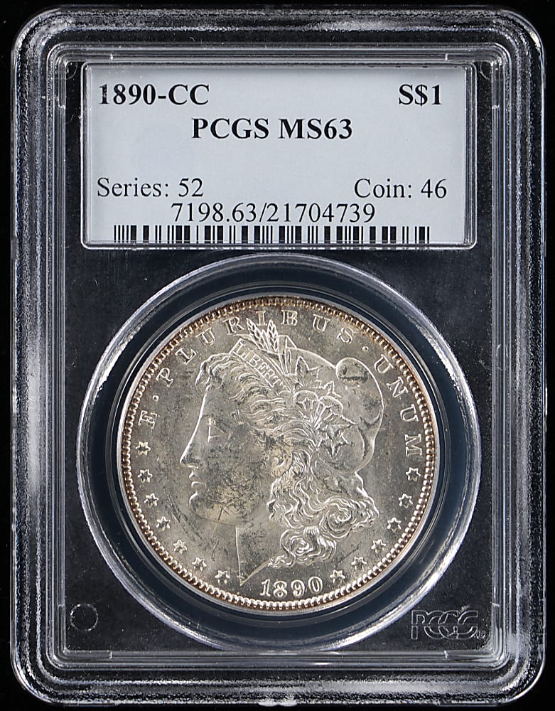 1890-CC Morgan Silver Dollar - PCGS MS63