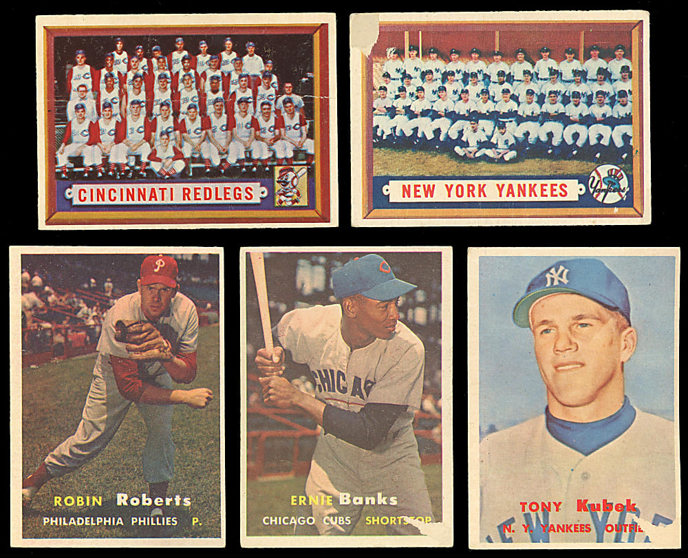 1957 Topps Starter Set (143/407) with Clemente, Mantle, Mays, F. Robinson Rookie & T. Williams