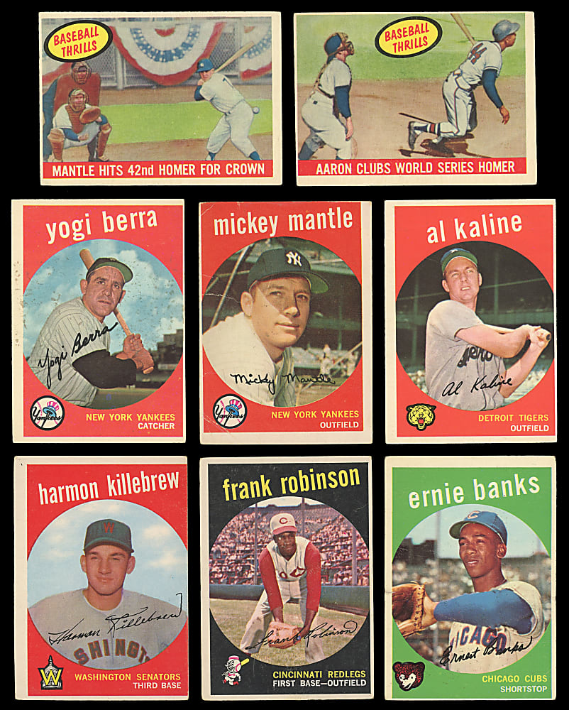 1959 Topps Starter Set (143/572) with (30+) Hall of Famers Including (2) Mantle, Aaron & Mays