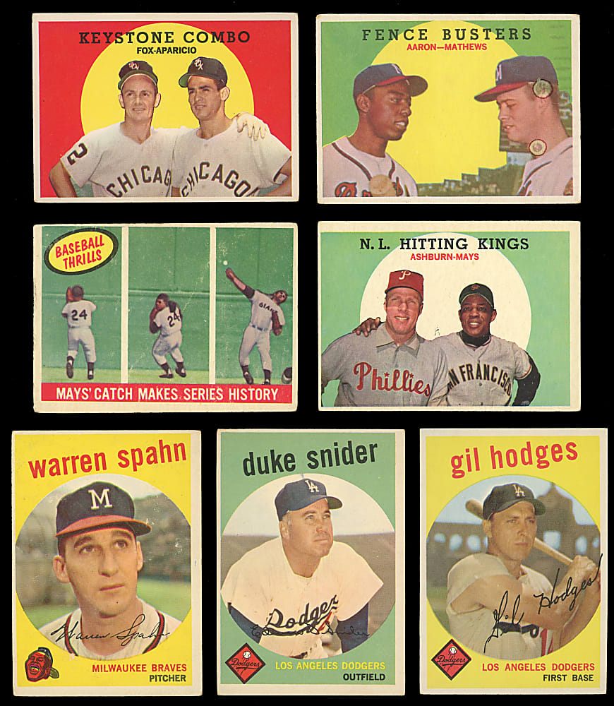 1959 Topps Starter Set (143/572) with (30+) Hall of Famers Including (2) Mantle, Aaron & Mays