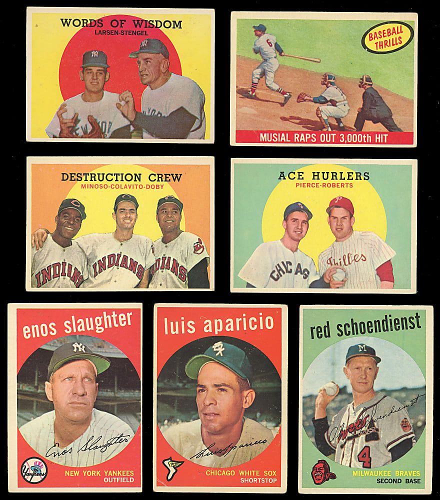 1959 Topps Starter Set (143/572) with (30+) Hall of Famers Including (2) Mantle, Aaron & Mays