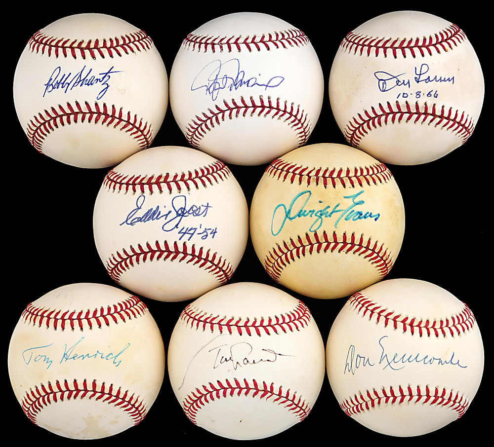 Dual & Single-Signed Hall of Fame & Star Baseball Collection (14) with Musial/B. Robinson, Mattingly & Rose