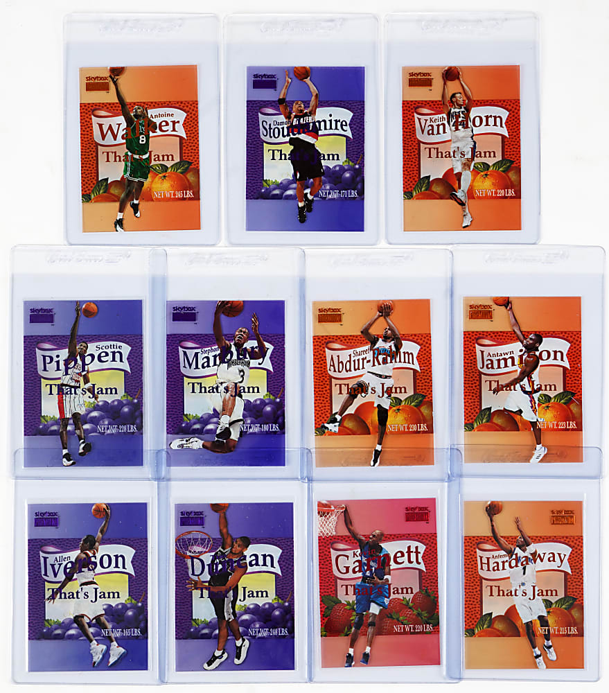 1998-1999 Skybox Premium Basketball That's Jam Near Complete Set (11/15) with Duncan, Garnett, A. Hardaway, Iverson & Pippen