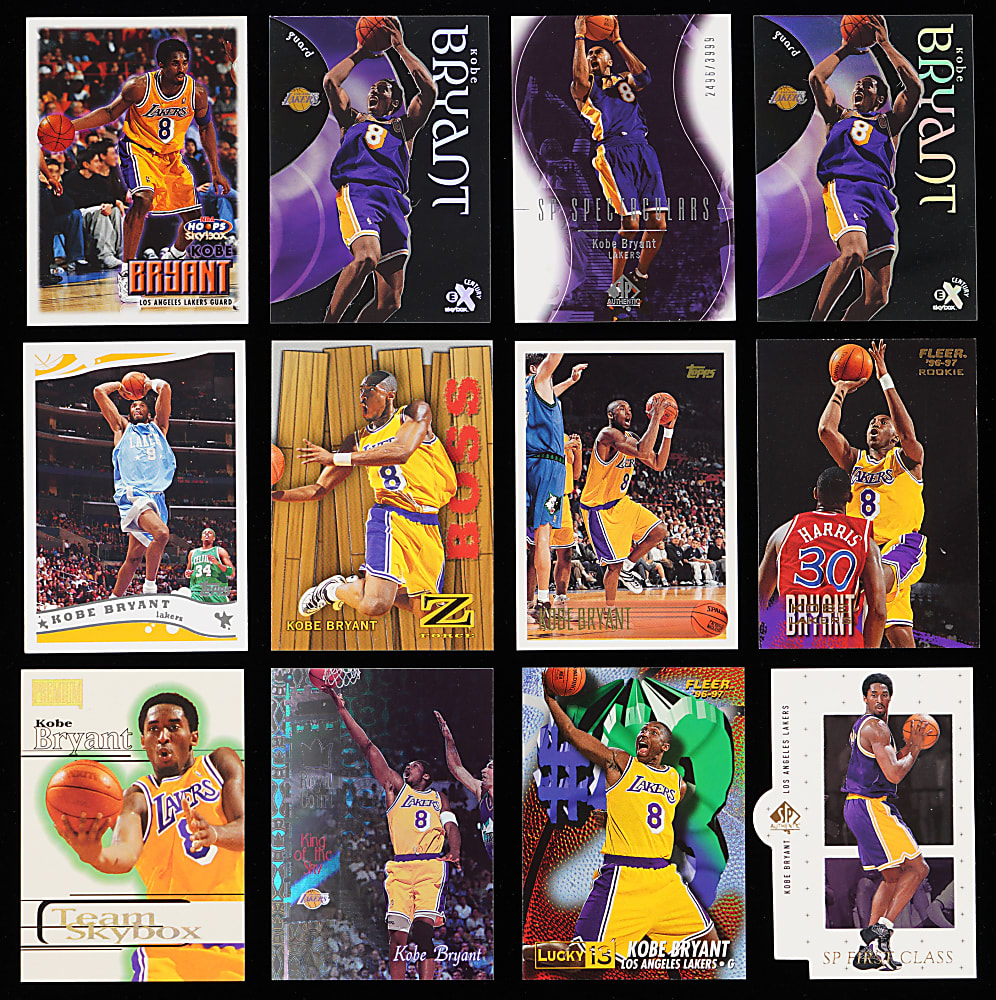 1996-2000s Kobe Bryant Collection (56) with Rookies Including Fleer Lucky 13 & Several Inserts
